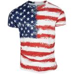 Men's Short Sleeve Patriotic American Design with Eagle and Flag Premium T-Shirt (M,TSM00876BD)