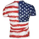 Men's Short Sleeve Patriotic American Design with Eagle and Flag Premium T-Shirt (M,TSM00876BD)