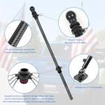 HIBLE 5 Foot Carbon Fiber Flag Pole Single Piece Flag Pole for Truck, House, Boat, Vehicle, SUV (1 Inch, Fit 2x3 FT Flag and 1-1.25 Inch Mount)