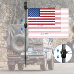 HIBLE 5 Foot Carbon Fiber Flag Pole Single Piece Flag Pole for Truck, House, Boat, Vehicle, SUV (1 Inch, Fit 2x3 FT Flag and 1-1.25 Inch Mount)
