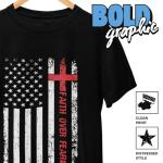 Faith Over Fear Shirt Christian Jesus Religious Shirts for Men Patriotic American Flag Cross Graphic Tees God T-Shirt (US, Alpha, XX-Large, Regular, Regular)