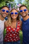 SIEYEWER American Flag Sunglasses – 8 Pack Patriotic Shades for July 4th, Memorial Day, Party Favors, Independence Day Parade, USA Flag Themed Glasses for Adults and Kids
