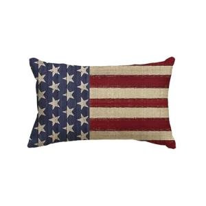 AVOIN colorlife 4th of July Patriotic Independence Throw Pillow Cover, 12 x 20 Inch Memorial Day Stripes America Flag Stars Decor Cushion Case for Sofa Couch