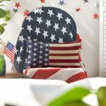 AVOIN colorlife 4th of July Patriotic Independence Throw Pillow Cover, 12 x 20 Inch Memorial Day Stripes America Flag Stars Decor Cushion Case for Sofa Couch