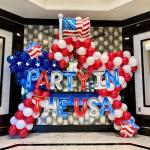 Party in the USA Red White and Blue Balloons, 4th of July Decorations 16 Inch Letter Balloons with American Flag and Star Patriotic Decor for Independence Memorial Veterans Day Home Yard Party Favors