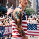 CUTELIILI 8 Sheets Independence Day Temporary Tattoo, 4th of July Patriotic Sleeve Tattoo, American Flag Fake Tattoos, Red White and Blue Party Supplies, Labor Day, Memorial Day, USA Flag