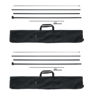 VEVOR Feather Flag Pole Kit 2 Packs, 16.3 ft Swooper Flag Pole, Sign Flag Poles for Business Advertising Feather Flags Banner Outdoor, with Ground Stakes and A Carrying Bag (Flag Not Included)