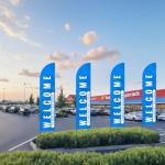 VEVOR Feather Flag Pole Kit 2 Packs, 16.3 ft Swooper Flag Pole, Sign Flag Poles for Business Advertising Feather Flags Banner Outdoor, with Ground Stakes and A Carrying Bag (Flag Not Included)