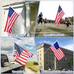 BONWIN White Flag Pole Kit for House, 5 FT Thickened Stainless Steel Porch Wall Mount Flagpole for 3x5' Flag, 1" Tangle Free Rotating Flag Pole Rings & 180° Adjustable Multi-Positions Bracket Holder