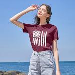 Patriotic Shirts for Women American Flag Shirt 4th of July Tshirt Graphic Tees Casual Short Sleeve Tee Top