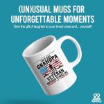 I'm A Dad Grandpa And Veteran Nothing Scares Me Veteran Dad Gifts Patriotic Granddad US Flag Fathers Day Novelty Drinkware Ceramic Mug 11 oz White