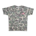 Mooselander - Men's Patriotic T-Shirt, Realtree and Mossy Oak Camo T-Shirt for Men, Hunting Apparel with USA Flag Embroidery (US, Alpha, Large, Regular, Classic Camo Green)