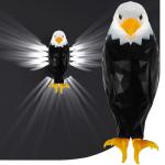 Chamese Bald Eagle Wall Light, American Eagle Night Light with Remote Control, Magnetic Wall Mounted Eagle Lamp for Bedroom, Living Room, Hallway, Battery Operated and Removable Charging Eagle Light