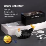 Chamese Bald Eagle Wall Light, American Eagle Night Light with Remote Control, Magnetic Wall Mounted Eagle Lamp for Bedroom, Living Room, Hallway, Battery Operated and Removable Charging Eagle Light