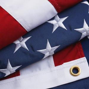 Homissor 100% Cotton Flag American Flags 3x5 Ft New Cotton USA Flag Heavy Duty Outdoor Fade Resistant Embroidered Stars