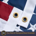 Homissor 100% Cotton Flag American Flags 3x5 Ft New Cotton USA Flag Heavy Duty Outdoor Fade Resistant Embroidered Stars