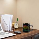 Lxenrra Republican Coffee Mug for Men, White Straight Male Design, Conservative Political Gifts, Funny 11 Oz Ceramic Cup, Birthday or Holiday Gift for Men- Black