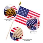 6 Pcs 4x6 Inch Small American Flags on Stick, Mini Handheld US Flags with Kid-Safe Spear Top,Yard Garden Flags For Outside, Memorial Day,Independence day Decor,Patriotic Decorations