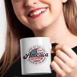 Land Of The Free America Est 1776 Because Of The Brave Coffee Mug 4th Of July Gift Patriotic Veteran Appreciation USA Pride for Military Independence Day (Black, 11oz)