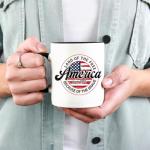 Land Of The Free America Est 1776 Because Of The Brave Coffee Mug 4th Of July Gift Patriotic Veteran Appreciation USA Pride for Military Independence Day (Black, 11oz)