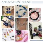 PH PandaHall 120pcs 4th of July Patriotic Beads 10mm Crystal Beads Red Blue Bead Polymer Clay Pave Disco Ball Craft Bead for Independence Day Friendship Bracelet Necklace Earring Jewelry Making