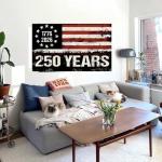 WENWELL 250 Years America Flag, 3x5 Ft, USA 250th Anniversary Patriotic Design,1776-2026 Birthday Banner Tapestry