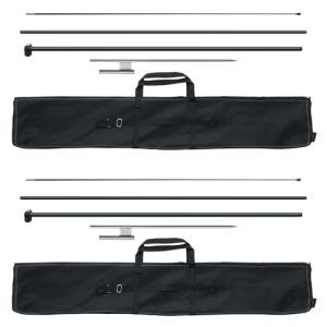 VEVOR Feather Flag Pole Kit, 2 Packs Swooper Flag Pole 12.7 ft, Sign Flag Poles for Business Advertising Feather Flags Banner Outdoor, with Ground Stakes and A Carrying Bag (Flag Not Included)