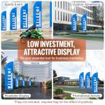 VEVOR Feather Flag Pole Kit, 2 Packs Swooper Flag Pole 12.7 ft, Sign Flag Poles for Business Advertising Feather Flags Banner Outdoor, with Ground Stakes and A Carrying Bag (Flag Not Included)