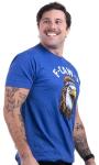 F Caw F Shirt - Funny USA Eagle Men's Novelty Shirts F-Caw-F Patriotic Fcawf Funny 4th of July T-Shirt for Men or Women -(Eagle,L) Royal Blue