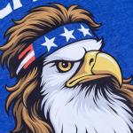 F Caw F Shirt - Funny USA Eagle Men's Novelty Shirts F-Caw-F Patriotic Fcawf Funny 4th of July T-Shirt for Men or Women -(Eagle,L) Royal Blue