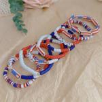 Bovemee 4th of July Bracelets Accessories-American Flag Friendship Love Bracelets, Red White Blue, 9 Piece Set, Patriotic USA Jewelry for Men Women