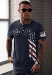 VOGSTART Men's Vintage 4th of July Tee Shirt Classic Muscle Tactical T-Shirts Freedom American Flag Independence Day Distressed Workout USA Flag Patriotic Stretch Stars Stripes Shirts Navy L