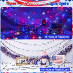 cshare Red White and Blue String Lights Battry Operated with Timer Waterproof, 4th of July String Lights16.4ft 50LED Indoor Outdoor Memorial Day Patriotic Decorations Garland Party Patio Garden Yard