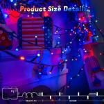 cshare Red White and Blue String Lights Battry Operated with Timer Waterproof, 4th of July String Lights16.4ft 50LED Indoor Outdoor Memorial Day Patriotic Decorations Garland Party Patio Garden Yard
