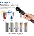 5FT/6FT Outdoor Flag Pole for House, Carbon Fiber Design Heavy Duty Flagpole with Tangle Free Spinning Grommets, High Wind Flagpole for Residential Garden Yard Porch Commercial, Black Flag Pole only