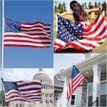 American Flags for Outside 3x5 FT,American Flag Heavy Duty Outdoor, Thickened Polyester with Embroidered Stars,Wind Resistance and Fade Resistance for All Weather