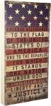 Primitives by Kathy 31558 Rustic Patriotic Box Sign, 9 x 18-Inches, Pledge to The Flag
