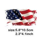 USA Flag Iron on Patches Heat Transfers Apppliques American Stickers Decals 12Pcs Patriotic Uniform Vest Jacket T-Shirt Backpack Hat Clothing DIY Decorations Appliques (USA Flag)