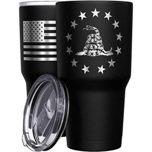 We The People Holsters - Betsy Ross Gadsden Flag - Betsy Ross Mug - American Flag Coffee Travel Mug - American Flag Tumbler - Double Insulated Tumbler - 30 oz
