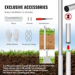 VEVOR 25ft Sectional Flagpole Kit, Heavy Duty Aluminum Alloy Flag Poles for Outside House in Ground, 3 Display Modes with 3x5 American Flag, Professional Accessories, Silver