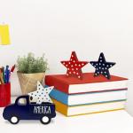 4th of July Decorations Tabletop Sign - Wooden America Truck & Star Centerpieces for Table - Independence Day Patriotic Tiered Tray Decor for Home