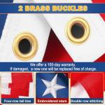 3x5 American Flag Outdoor Heavy Duty,3by 5 American Flag,US Flag,3' x 5' America Flag,America Flags For Outside 3x5,Embroidered USA Flags 3x 5,Long Lasting 3 by 5 Best High Wind all Weather US Flags