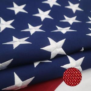 American Flag 4x6 Ft for Outside, TearProof Series Outdoor Use US Flags, Fade Resistant, Long Lasting Polyester USA Flags, High Wind US Flag, Embroidered Stars, Sewn Stripes, 2 Brass Grommets