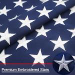 American Flag 4x6 Ft for Outside, TearProof Series Outdoor Use US Flags, Fade Resistant, Long Lasting Polyester USA Flags, High Wind US Flag, Embroidered Stars, Sewn Stripes, 2 Brass Grommets