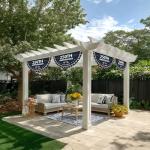 KIIPOAPAU 2PCS 250 Years Anniversary Flag Bunting 1.5X3 FT 1776-2026 Fan Flags Patriotic Stars Yard Signs Party Supplies Hanging Decor for Room House Welcome Backdrop with Brass Grommets