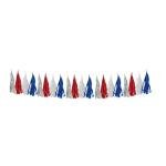 4th of July Decorations Tassel Garland – 10FT Red White Blue Silver Fringe Banner, No DIY Tissue Paper Banner for Independence Day, America Patriotic Party,Memorial Day,Labor Day