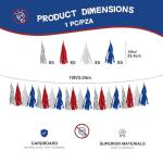 4th of July Decorations Tassel Garland – 10FT Red White Blue Silver Fringe Banner, No DIY Tissue Paper Banner for Independence Day, America Patriotic Party,Memorial Day,Labor Day