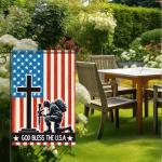 BlissYard Memorial Day 4th of July God Bless the USA Patriotic Garden Flag America Military Soldier Yard Outside Home Decorations American USA Outdoor Small Decor Double Sided 12 x 18