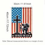 BlissYard Memorial Day 4th of July God Bless the USA Patriotic Garden Flag America Military Soldier Yard Outside Home Decorations American USA Outdoor Small Decor Double Sided 12 x 18