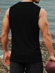Indoner Mens Patriotic Tank Tops Graphic Sleeveless Shirts Workout Tanks for Men Summer Hawaiian Vacation Muscle T-Shirt Black